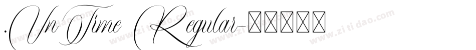 .VnTime Regular字体转换